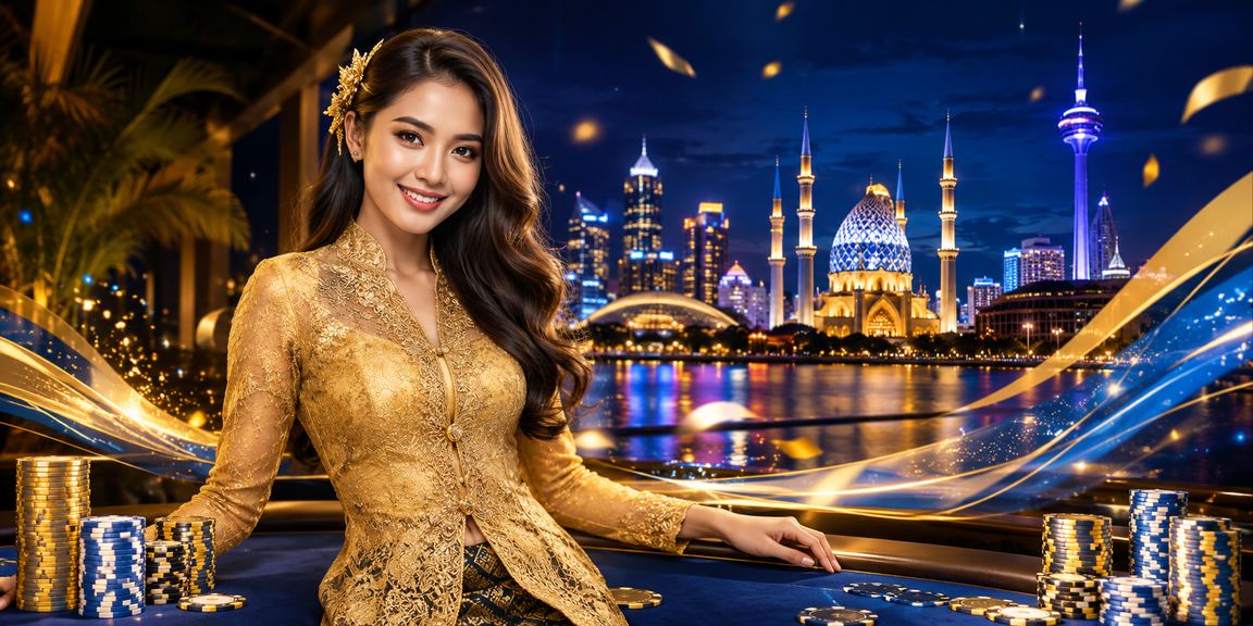 Pengguna Selangor dalam pakaian tradisional menikmati permainan baccarat dalam talian